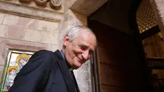 Il cardinale Zuppi stamani ad Assisi nella basilica di Santa Chiara