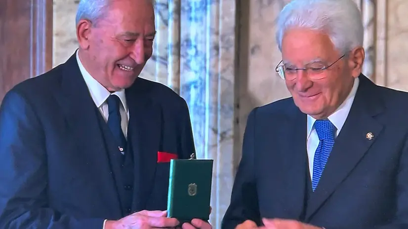 Vittorio Moretti con il Presidente Sergio Mattarella