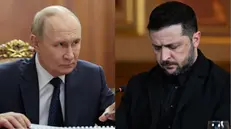 Vladimir Putin e Volodymyr Zelensky - Foto Ansa © www.giornaledibrescia.it