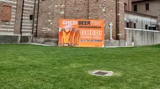 Il maxischermo di Ghedi - © www.giornaledibrescia.it