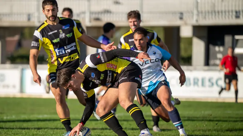 La meta di Williams del Tiesse Robot Calvisano contro il Cus Torino - Foto Newreporter Biasi  Biasi@www.giornaledibrescia.it