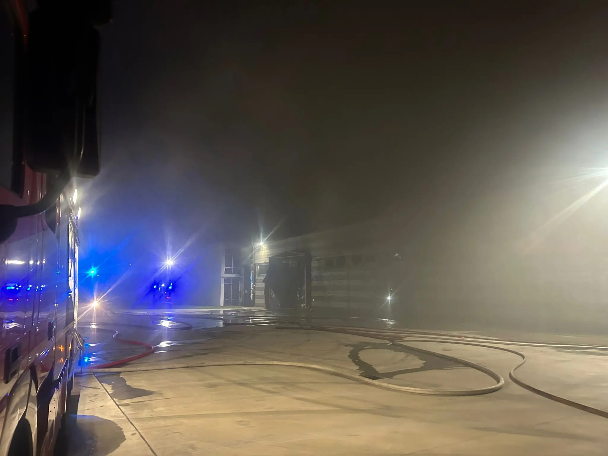 L'incendio nella fabbrica di Calcio