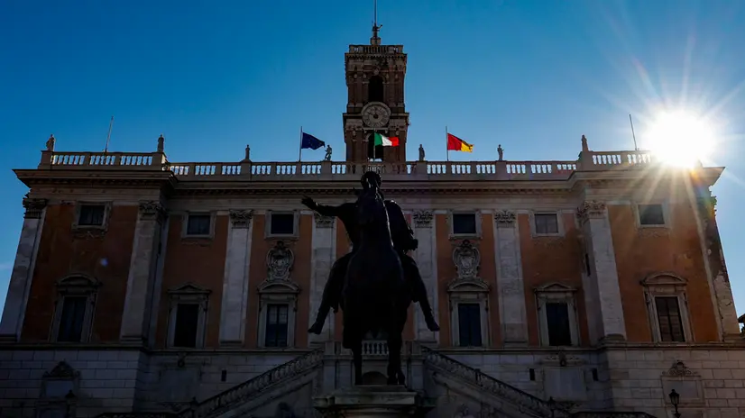A view of Piazza del Campidoglio in Rome, Italy 15 November 2024. Finance police on Wednesday searched the Campidoglio Rome municipal headquarters as part of an investigation by the State attorney's office in the Italian capital into corruption, auction rigging and fraud in public contracts for road maintenance work, allegedly involving funds earmaked for the Roman Catholic Jubilee Holy Year in 2025. ANSA/FABIO FRUSTACI