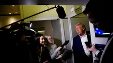 IN FLIGHT - OCTOBER 24: U.S. President Donald Trump speaks to members of the media aboard Air Force One on October 24, 2025, in flight. Trump is traveling to Malaysia for the Association of Southeast Asian Nations summit (ASEAN), Japan, and to South Korea for the Asia-Pacific Economic Cooperation forum (APEC). Andrew Harnik/Getty Images/AFP (Photo by Andrew Harnik / GETTY IMAGES NORTH AMERICA / Getty Images via AFP)