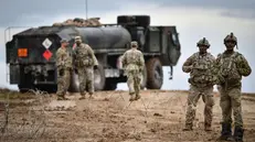 epa08697425 US soldiers participate in the military exercise â€šCombined Resolve XIVâ€™at the US Armyâ€™s Joint Multinational Readiness Center in Hohenfels, Germany, 25 September 2020. In the military exercise, forces from the United States, France, Italy, Lithuania, North Macedonia, Poland, Romania, Slovenia and Ukraine train their joint operational capabilties. EPA/PHILIPP GUELLAND