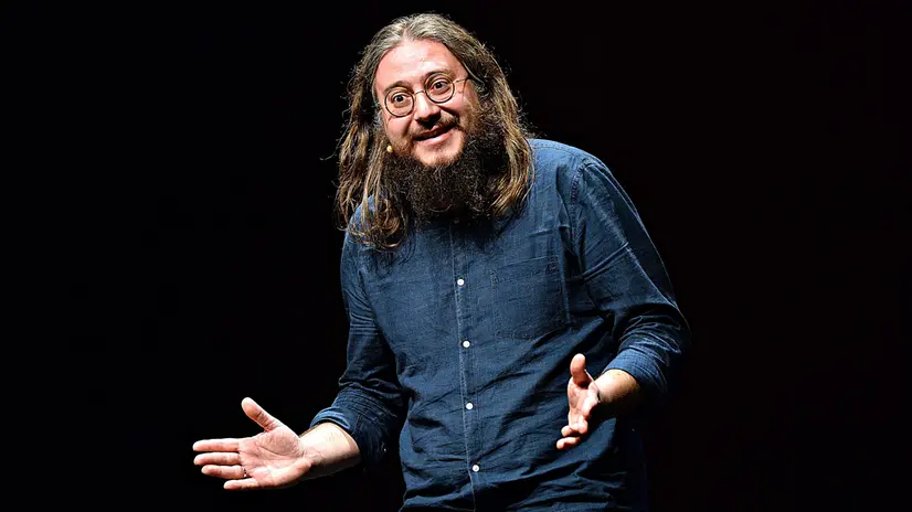 L'attore, autore e divulgatore Roberto Mercadini