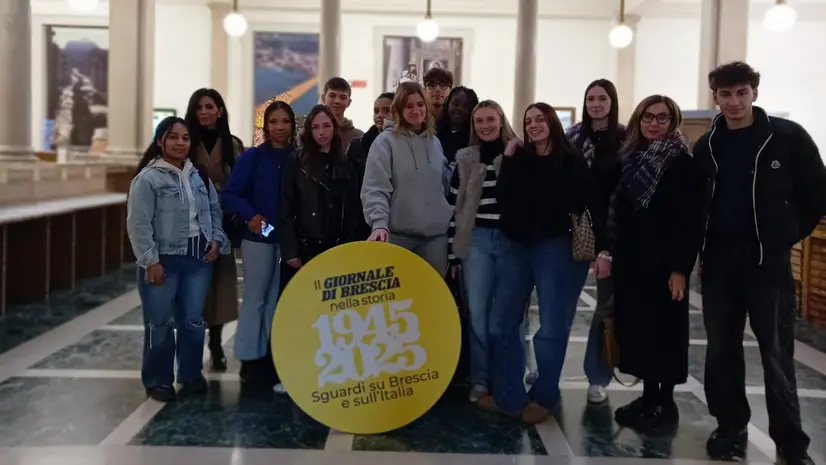 La classe 4G dell'Istituto Fortuny Moretto in visita alla mostra del GdB