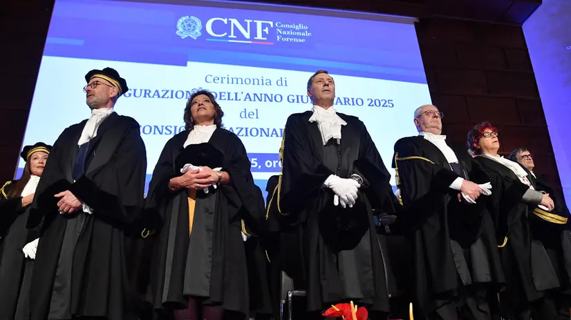 Cerimonia di inaugurazione dell’Anno Giudiziario 2025 del Consiglio Nazionale Forense presso l’Auditorium Antonianum Roma, 07 aprile 2025 ANSA/FABIO CIMAGLIA