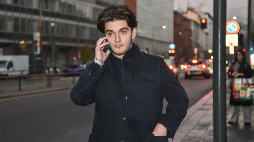 Leonardo Apache La Russa esce dal tribunale di Milano, 20 Dicembre 2023 ANSA/MATTEO CORNER