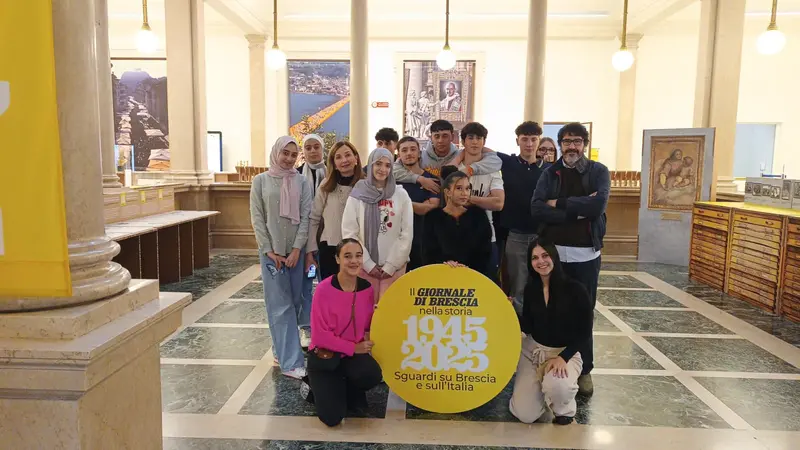 La classe 4F dell’istituto Fortuny-Moretto in visita alla mostra del GdB