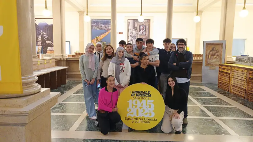 La classe 4F dell’istituto Fortuny-Moretto in visita alla mostra del GdB