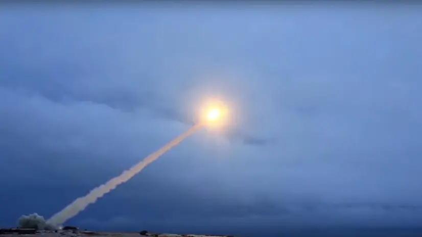 epa06898138 A handout still image from a video footage made available 19 July 2018 by the Russian Defense Ministry on its official Youtube page shows the Russian Burevestnik nuclear powered cruise missile blasting off in Russian territory. EPA/RUSSIAN DEFENCE MINISTRY PRESS SERVICE / HANDOUT HANDOUT EDITORIAL USE ONLY/NO SALES