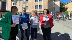 Il presidio dei sindacati a settembre - © www.giornaledibrescia.it