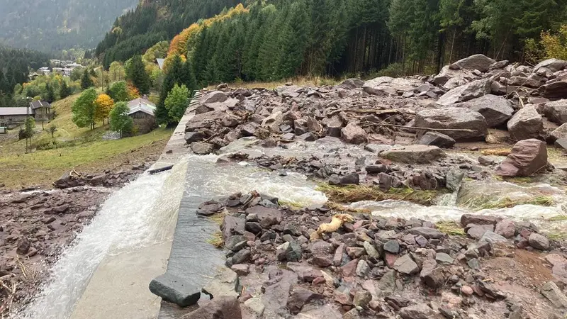 Una frana nel territorio bagosso