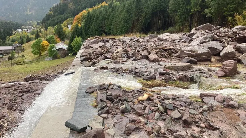 Una frana nel territorio bagosso