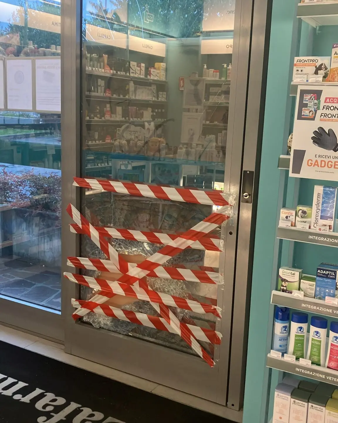 La spaccata notturna alla farmacia di Erbusco