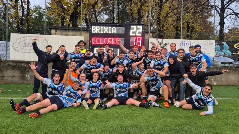 L'esultanza del Brixia