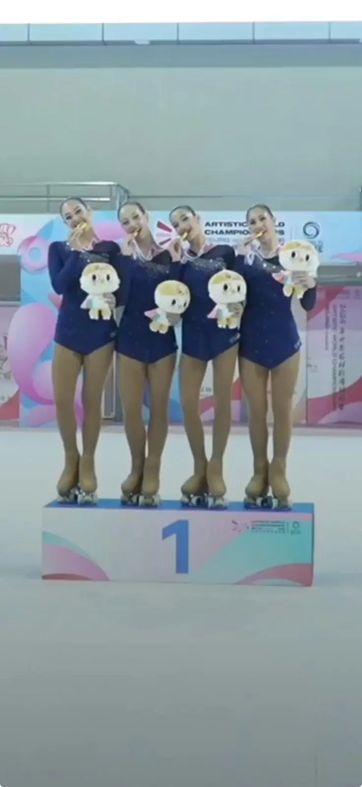 Pechino, le campionesse mondiali di pattinaggio su rotelle