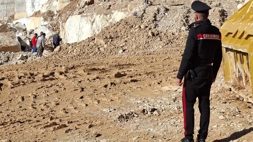 Sul luogo dell'infortunio mortale - © www.giornaledibrescia.it