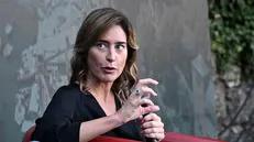 La depuata di Italia Viva Maria Elena Boschi, durante i panel di Portofino Talks. Portofino, 20 settembre 2025. ANSA/LUCA ZENNARO/NPK