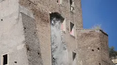 Crollo largo Corrado Ricci Roma 3 novembre 2025. ANSA/MASSIMO PERCOSSI