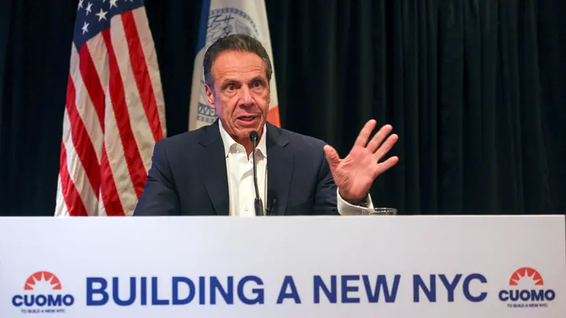 epa12288853 Former governor and current candidate for New York City mayor Andrew Cuomo speaks during a press conference in New York, New York, USA, 07 August 2025. Cuomo is running as an independent candidate in the New York City mayoral election scheduled for 04 November 2025. EPA/SARAH YENESEL