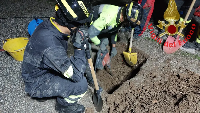 Un momento del salvataggio