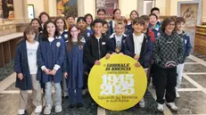 La 5A e la 5B dell'Istituto Arici in visita alla mostra del GdB