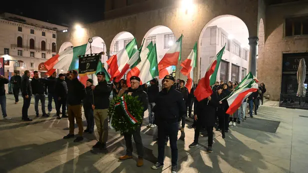 La manifestazione di Brescia Identitaria