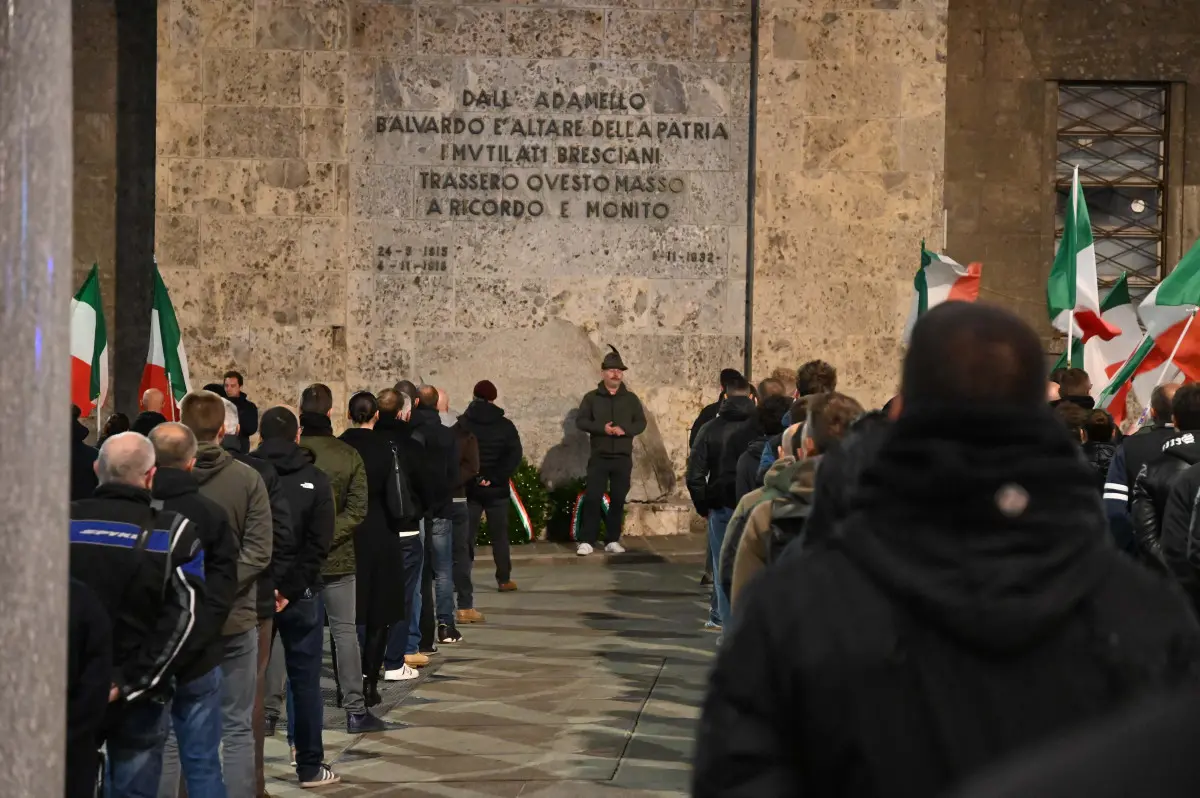 La manifestazione di Brescia Identitaria