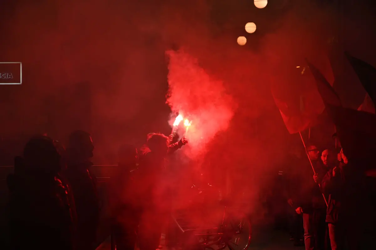 La manifestazione di Brescia Identitaria