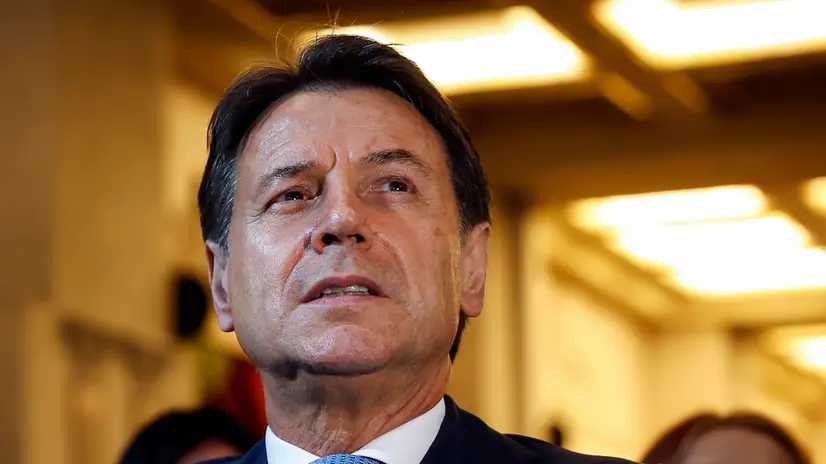 Il presidente del Movimento 5 Stelle (M5s) Giuseppe Conte durante l’evento ‘È possibile cambiare davvero?’ del progetto civico Italia, presso l’Hotel Parco dei Principi, Roma, 20 ottobre 2025. ANSA/ANGELO CARCONI