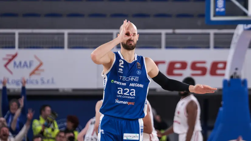 Miro Bilan, Mvp della partita - Foto New Reporter Comincini © www.giornaledibrescia.it