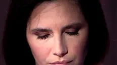 Amanda Knox ospite nel programma televisivo “Cinque Minuti” condotto da Bruno Vespa. Roma, 10 giugno 2024 ANSA/MASSIMO PERCOSSI