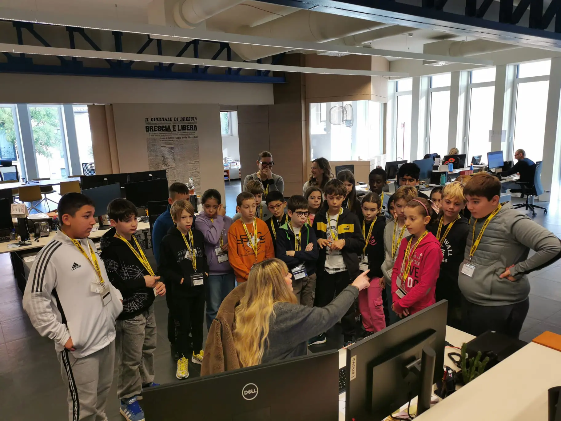 La quinta A della scuola primaria di Lograto in visita al GdB