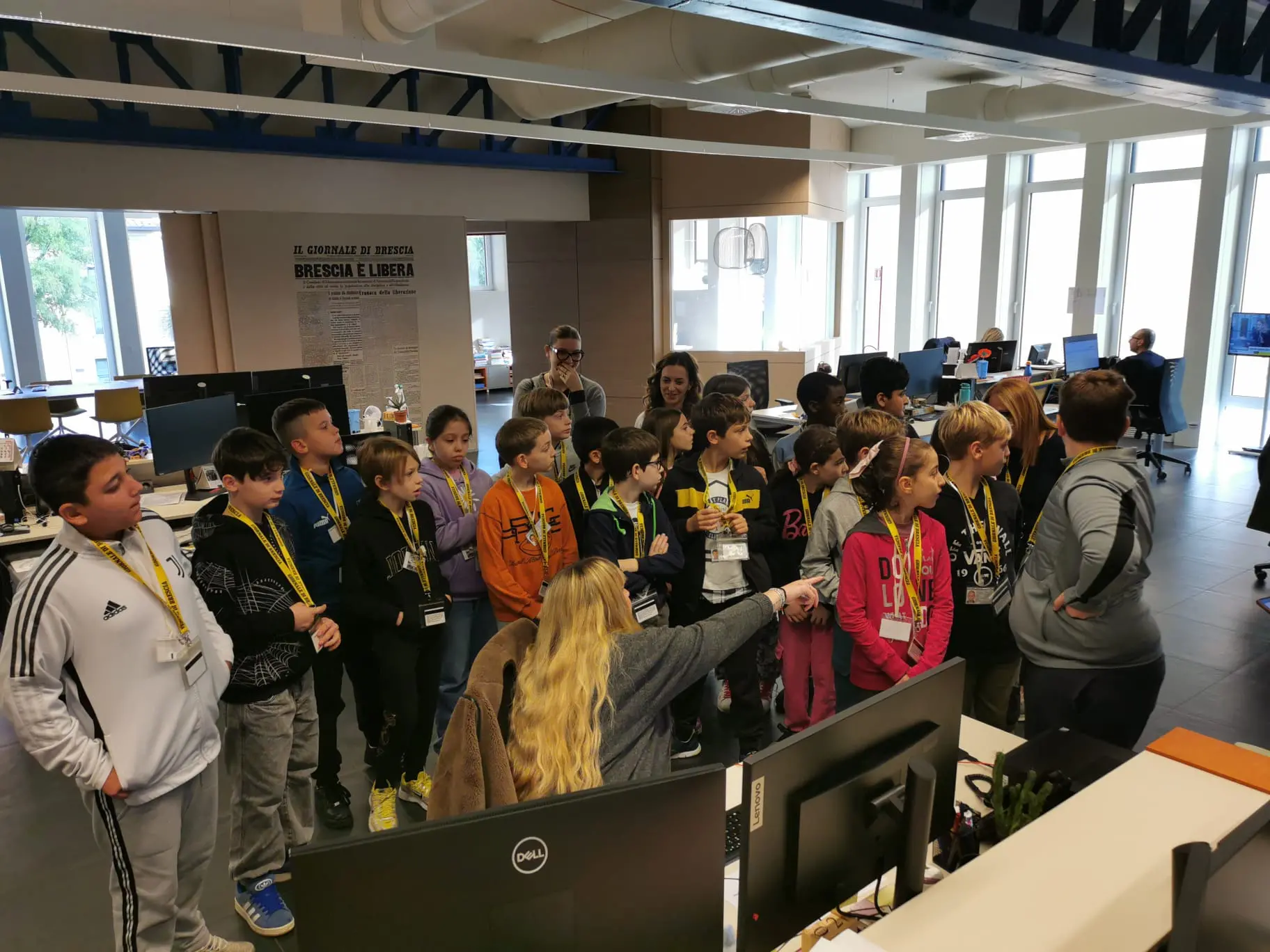 La quinta A della scuola primaria di Lograto in visita al GdB