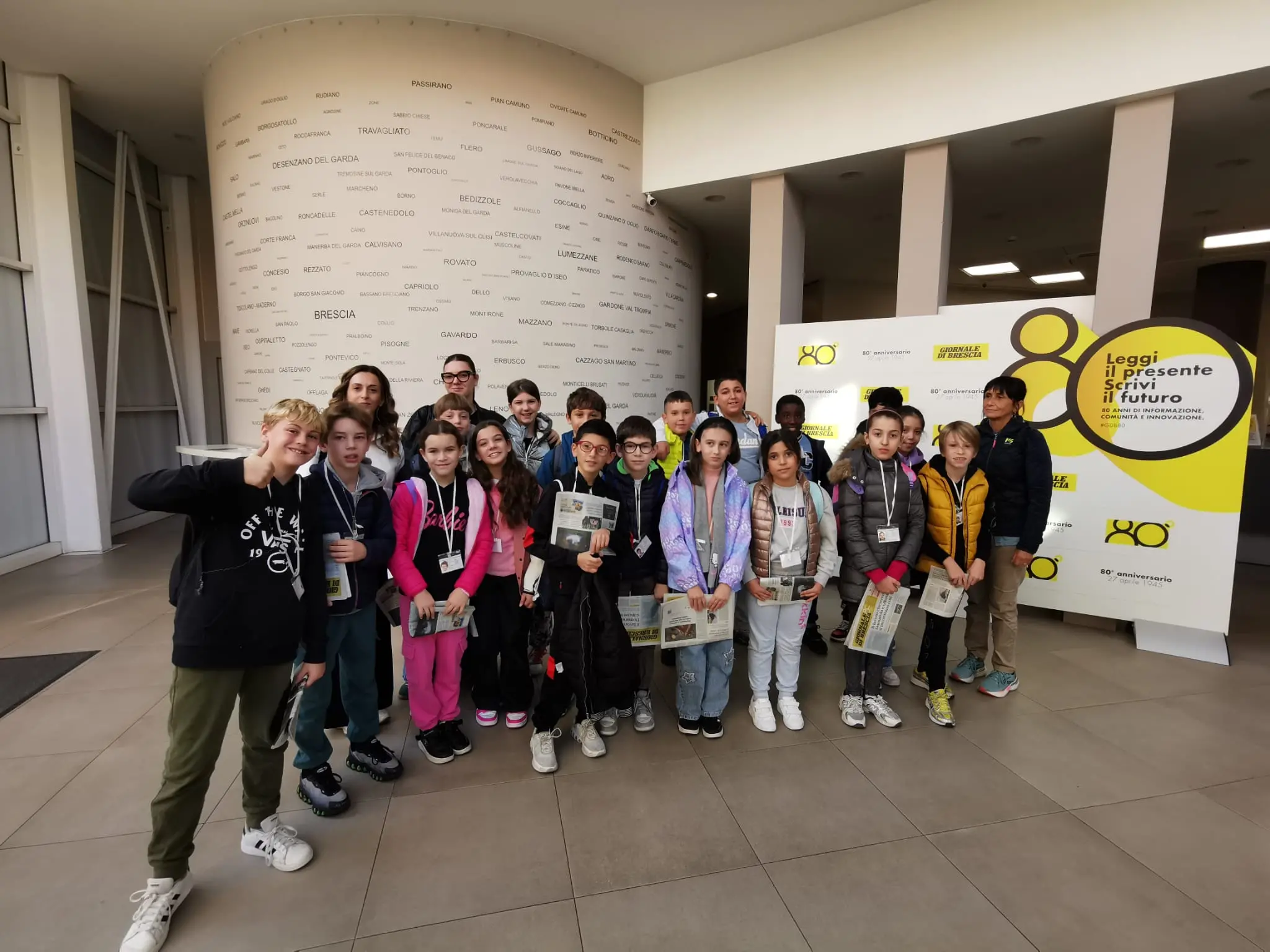 La quinta A della scuola primaria di Lograto in visita al GdB