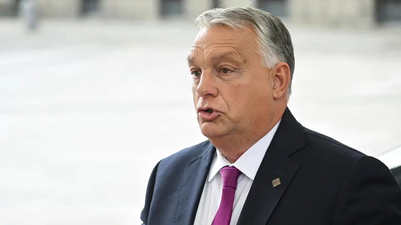 epa12419883 Hungarian Prime Minister Viktor Orban arrives at Christiansborg Castle in Copenhagen, Denmark, 01 October 2025, for an informal meeting of EU heads of state and government. EPA/RADEK PIETRUSZKA POLAND OUT