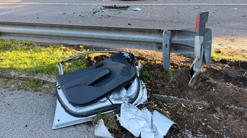 Lo scontro a Roè Volciano - © www.giornaledibrescia.it