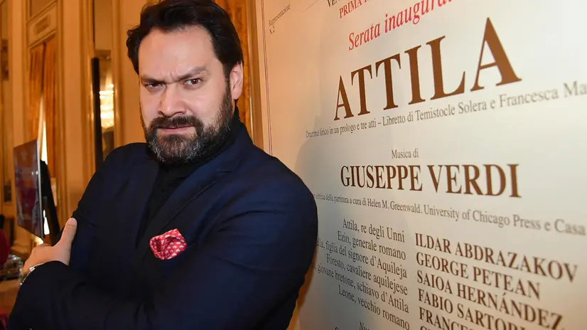 The russian bass opera singer Ildar Abdrazakov poses at the press conference to present 'Attila', the opera by Giuseppe Verdi that will open the season of Teatro alla Scala, in Milan, Italy, 30 November 2018. Giuseppe Verdi's opera Attila will be on stage from 7 December 2018 to 8 January 2019. ANSA/ DANIEL DAL ZENNARO