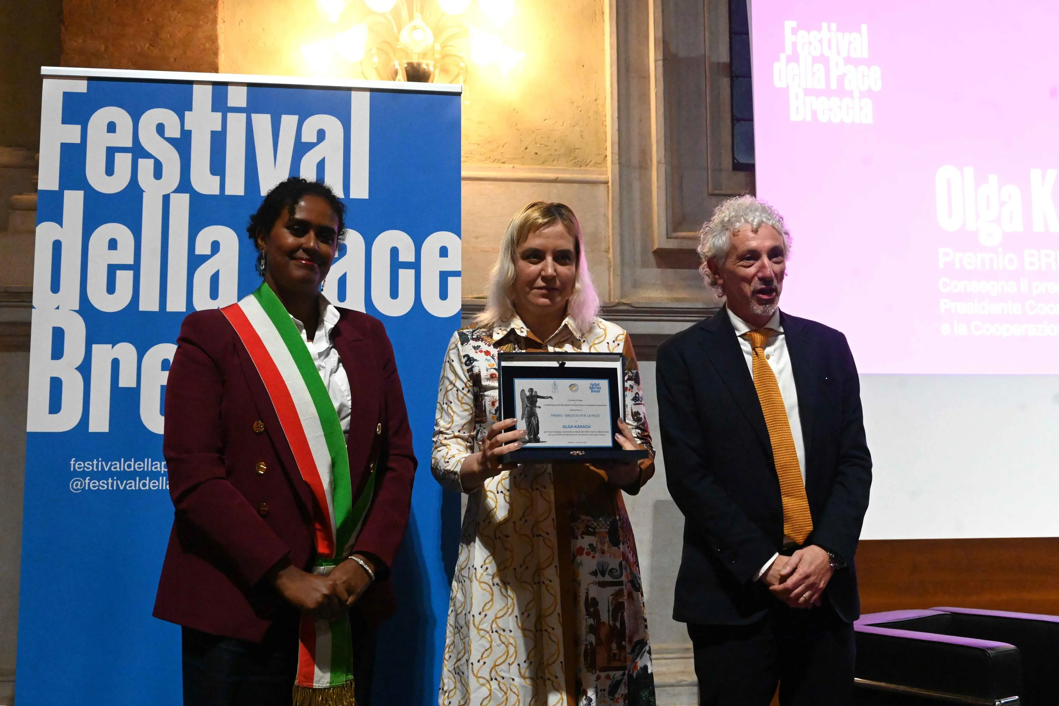 Festival della Pace: l'inaugurazione in Loggia
