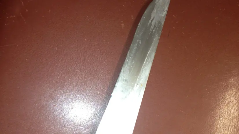 Pedaso, 18 ago - Coltello da cucina sequestrato da Cc.