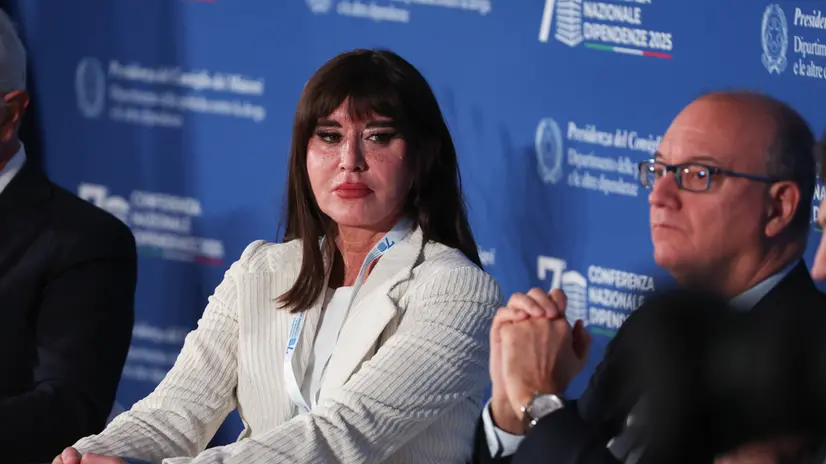 Anna Maria Bernini, Ministro dell'Università e della Ricerca durante la 7 Conferenza Nazionale Dipendenze 2025. Roma, 08 novembre 2025. ANSA/Emanuele Valeri