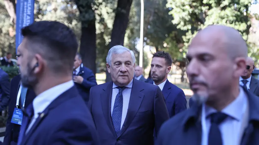 Antonio Tajani, Ministro degli Affari Esteri e della Cooperazione Internazionale durante la 7 Conferenza Nazionale Dipendenze 2025. Roma, 08 novembre 2025. ANSA/EMANUELE VALERI