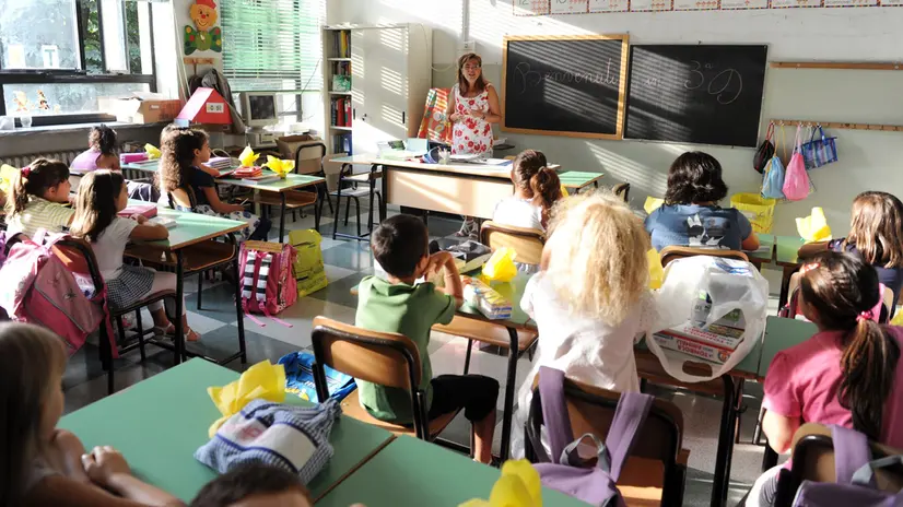 Una classe di scuola primaria - © www.giornaledibrescia.it