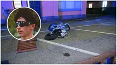 Lo schianto a Palazzolo e nel tondo Nicholas Ruggeri - © www.giornaledibrescia.it