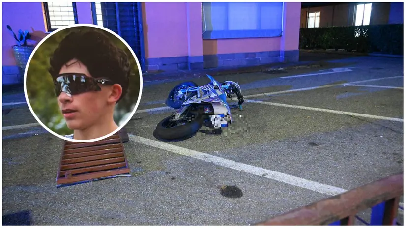 Lo schianto a Palazzolo e nel tondo Nicholas Ruggeri - © www.giornaledibrescia.it