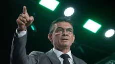 epa12511005 Bolivia's president-elect, Rodrigo Paz Pereira, speaks during a meeting with business leaders in Santa Cruz, Bolivia, 07 November 2025. Paz told domestic and foreign investors that clear rules and legal certainty are needed to attract new business, just hours before the start of a 'new era' that will begin with his inauguration on 08 November. EPA/Juan Pablo Roca