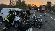 L'incidente mortale a Stezzano - Foto Vigili del Fuoco © www.giornaledibrescia.it
