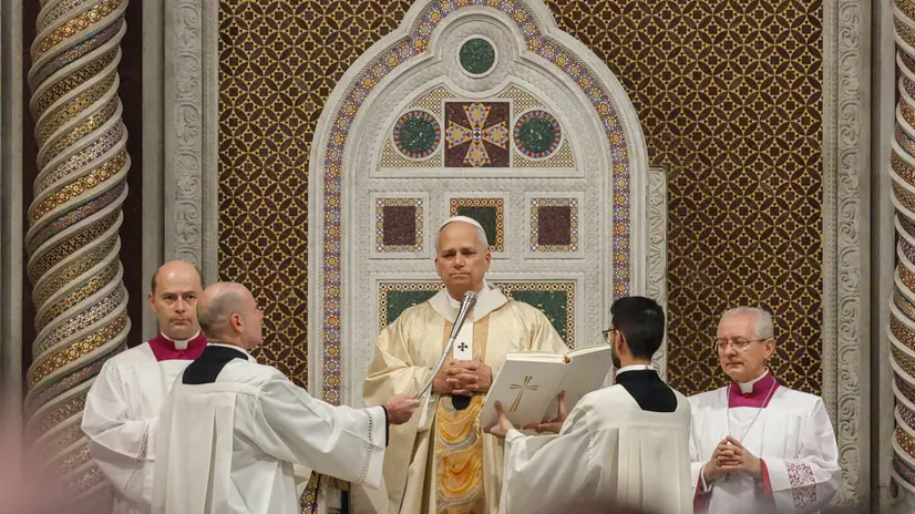 Pope Leo XIV presides over a Holy Mass for the feast of the Dedication of the Basilica of St John Lateran, Rome, Italy, 9 November 2025. ANSA/GIUSEPPE LAMI